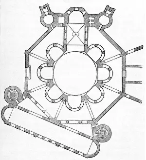architecture, floor plans, San Vitale, Ravenna