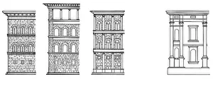 Layouts: architecture, ground plan, sketches of different