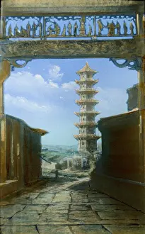 Eaves: Architecture - pagoda - tower - China