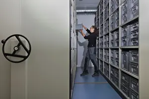 Conservator: Archives, Empuries Museum, Empuries, Catalonia, Spain