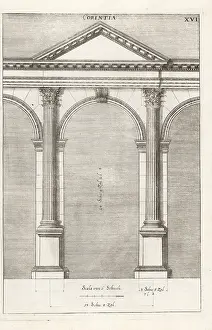 Abraham Bosse: Archway with columns in the Corinthian order