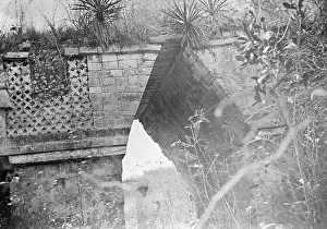 Uxmal: Archway in the Maya ruins in Uxmal, 1924