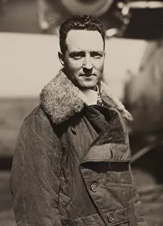 Lcgr1802: Arctic aviator Richard Byrd in fur lined leather