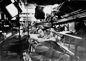 Confined: Front area of a German U-boat on a combat ride in the Second