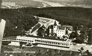 Kahlenberg: Arial photograph of the Kahlenberg with the restaurant