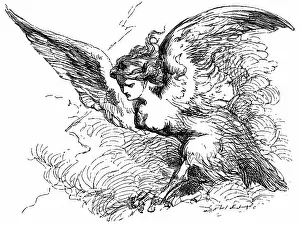 Banquet: Ariel, in the guise of a Harpy, about to clap