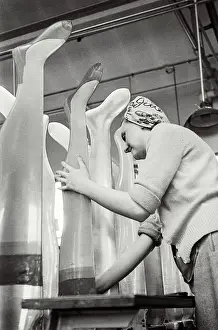 Langley: Aristoc staff handling stockings
