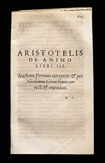 Anima: ARISTOTLE (384-332 BC)
