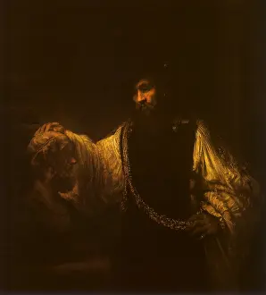 Aristotle: Aristotle with the Bust of Homer, by Rembrandt