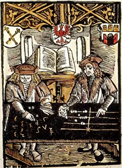 Counted: Two arithmetician at abacus
