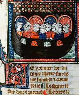 Patriarch: The Ark of Noah. Miniature. Doctrine Chretienne. 13th centur
