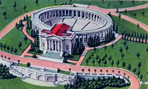 Ampitheatre: Arlington Memorial Ampitheatre, Virginia. Aerial view