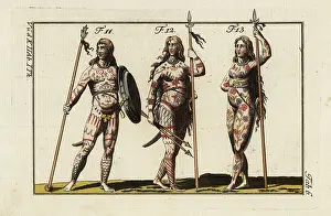 Picts: Three armed Picts with body painting