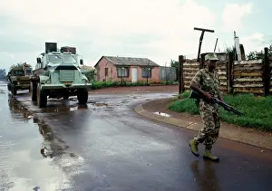 Townships: Armed soldier of the South African Defence Force