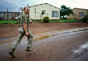 Townships: Armed soldier of the South African Defence Force