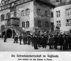 Plauen: Armed workers of the Communist Red Army in