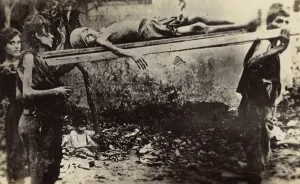 Horrific: Armenians held as prisoners by Turkish - found by British