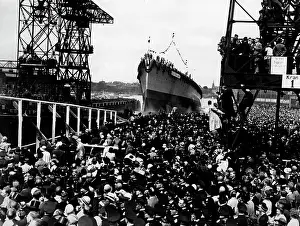 Launching: Armored ship Germany, 1931