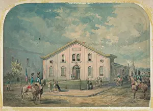 Sidewalks: Armory of First City Troop - escorted Washington and every p