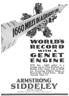 Genet: Armstrong Siddeley Genet Aero Engine On Record Barling NB3