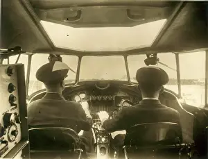 Atalanta: Armstrong Whitworth AW15 Atalanta crew on flightdeck