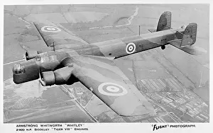 Whitley: Armstrong Whitworth Whitley medium bomber plane