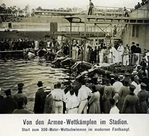 Towel: Army competition, 1914