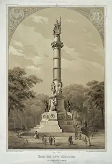 C1877: Army and Navy monument on the Boston Common, erected 1877