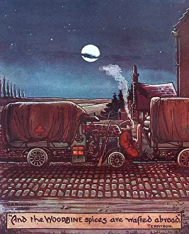 Woodbine: Army supply trucks, WW1