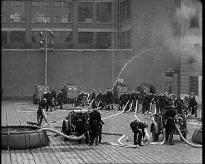 Tackle: ARP Wardens in Helmets Tackle A Fire Using