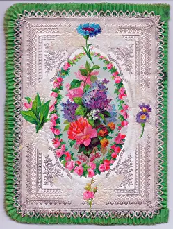 Forgetmenot: Arrangement of assorted flowers on a greetings card