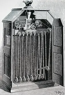 Edison: Arrangement of celuloid film in Edison's kinetoscope