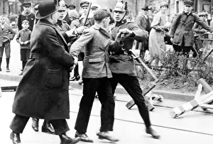 Unemployed: Arrest of a protester, 1929