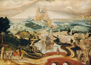 Lcgrfa1710: THE ARRIVAL IN BETHLEHEM, by Master LC, 1540, Netherlandish