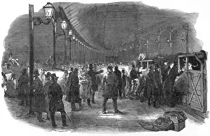 Crowding: Arrival of cattle, railway terminus, Euston Square 1849