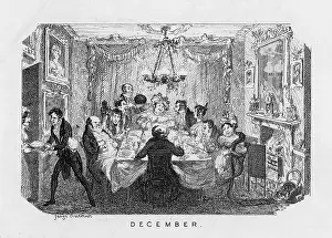 Puddings: Arrival of the Christmas Pudding at Xmas dinner
