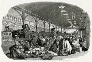 Bishopsgate: Arrival of Christmas train, Eastern Counties Railway 1850