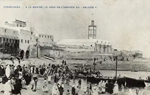 Casablanca: Arrival of French cruiser Galilee, Casablanca, Morocco