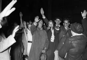 Schooling: Arrival of German exchange students at Lehrter Bahnhof, 1936