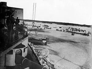 Liners: Arrival of the German troops at Eckero, 1917