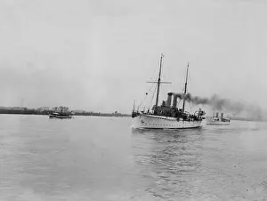 Dusseldorf: Arrival of the gunboat Panther and the dispatch boat Slei