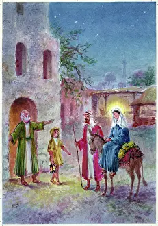 Cooke: Arrival at the Inn with Mary on donkey