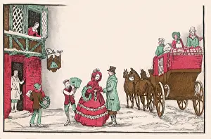 Stagecoach: Arrival at Inn by Stage