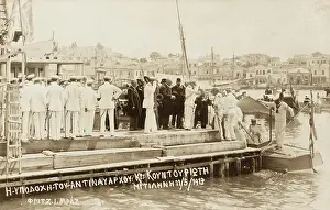 Lesbos: The arrival of the King at Metelin, Lesbos, Greece