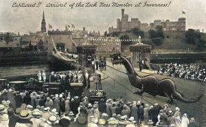 Fake: The arrival of the Loch Ness Monster at Inverness!