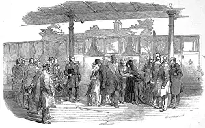 Repressive: Arrival of Louis Philippe and party at the railway station