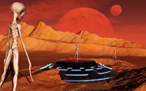 Aliens: The arrival of planet Nibiru as seen from the desert