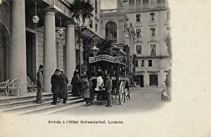 Luzern: Arrival by private coach at the Hotel Schweizerhof, Luzern