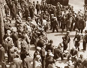 Escorted: Arrival of protesters on May Day in London, 1930
