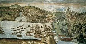 Lisboan: Arrival of the Spanish squadron to Lisbon under